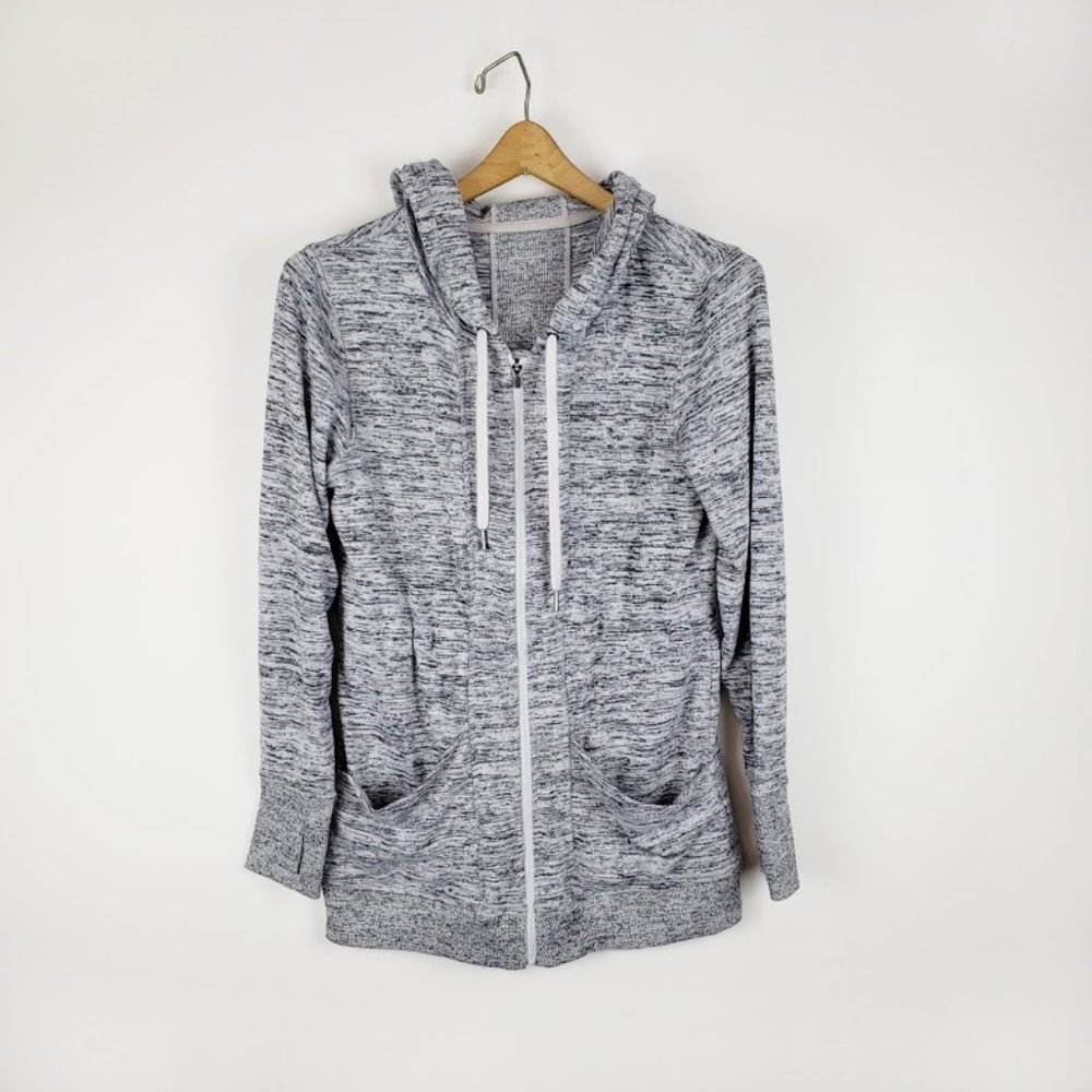 Athleta full zip hooded athletic jacket womens M?